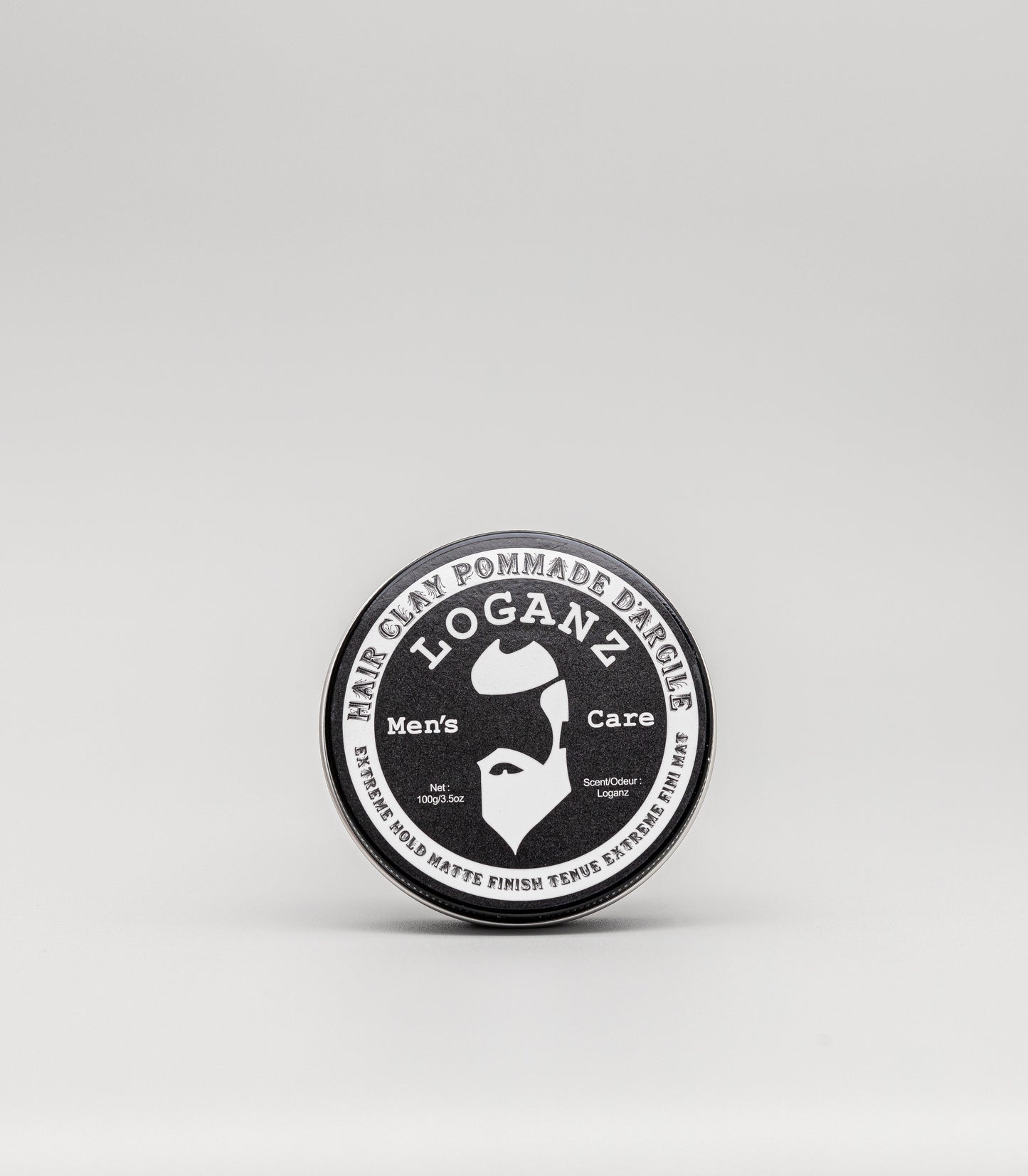 LOGANZ Hair Clay Strong Hold - Non-Greasy/Non-Oily Matte Finish Hair Clay for Men - All Natural Hair Pomade for Hairstyling - 3.5 Oz.